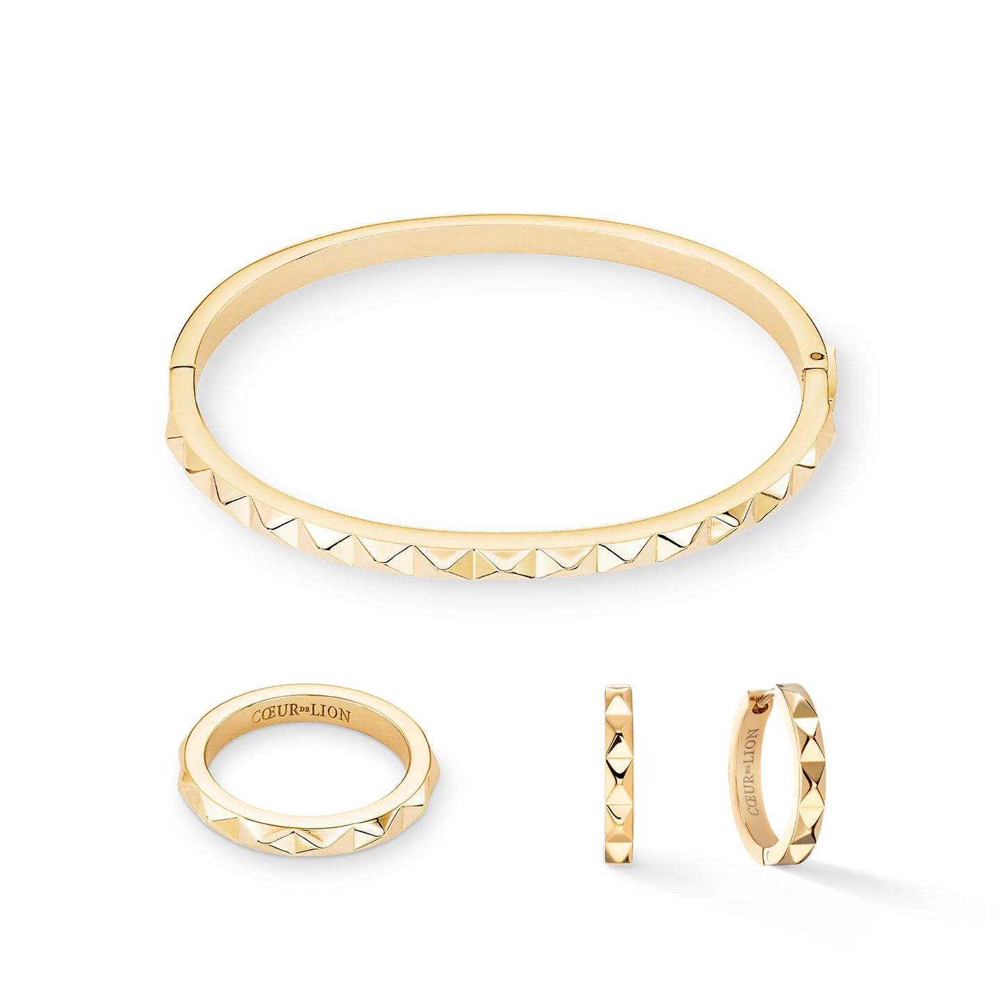 Coeur de Lion Hoop earrings Spikes-gold
