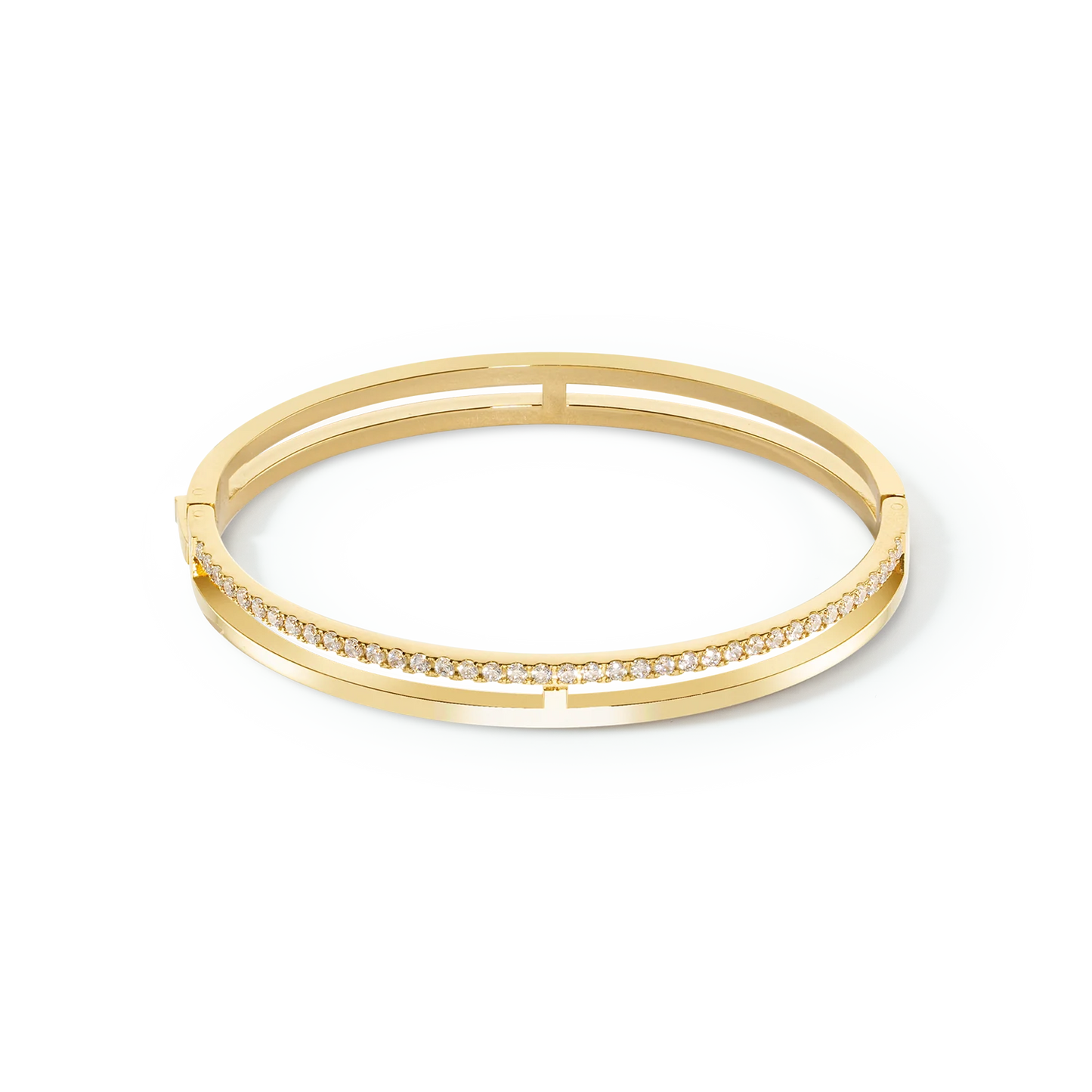 Coeur De Lion Eternal Unity Bangle gold-crystal