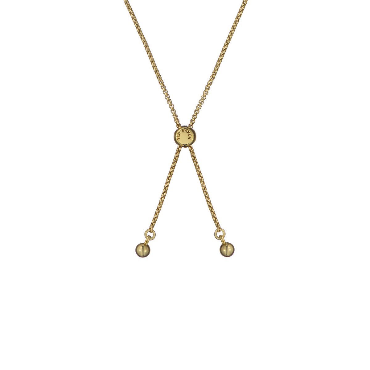 TED BAKER SOLETA: Solitaire Sparkle Crystal Adjustable Bracelet Gold/Blue