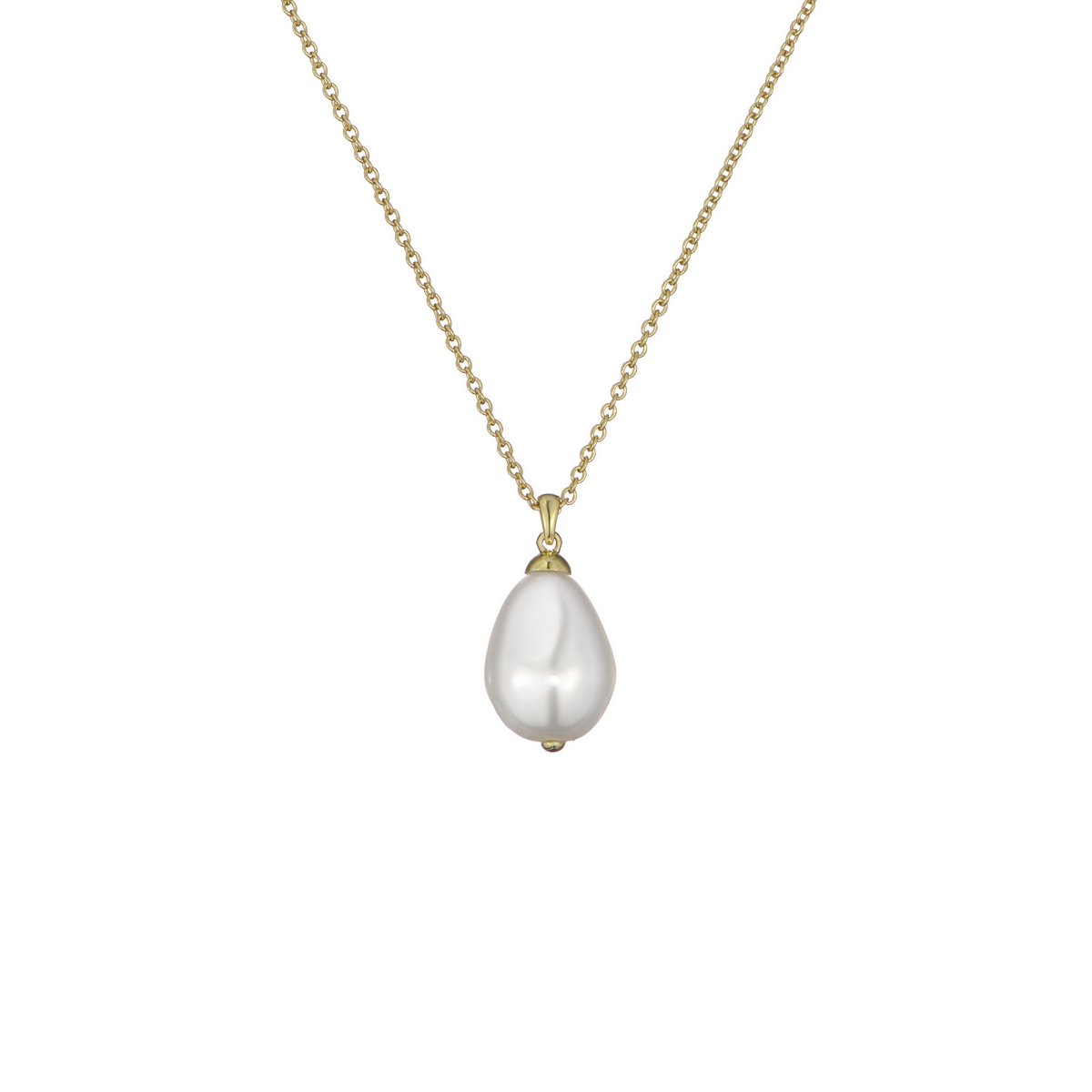 TED BAKER PARMLIA: Pearly Chain Pendant Necklace Gold Tone