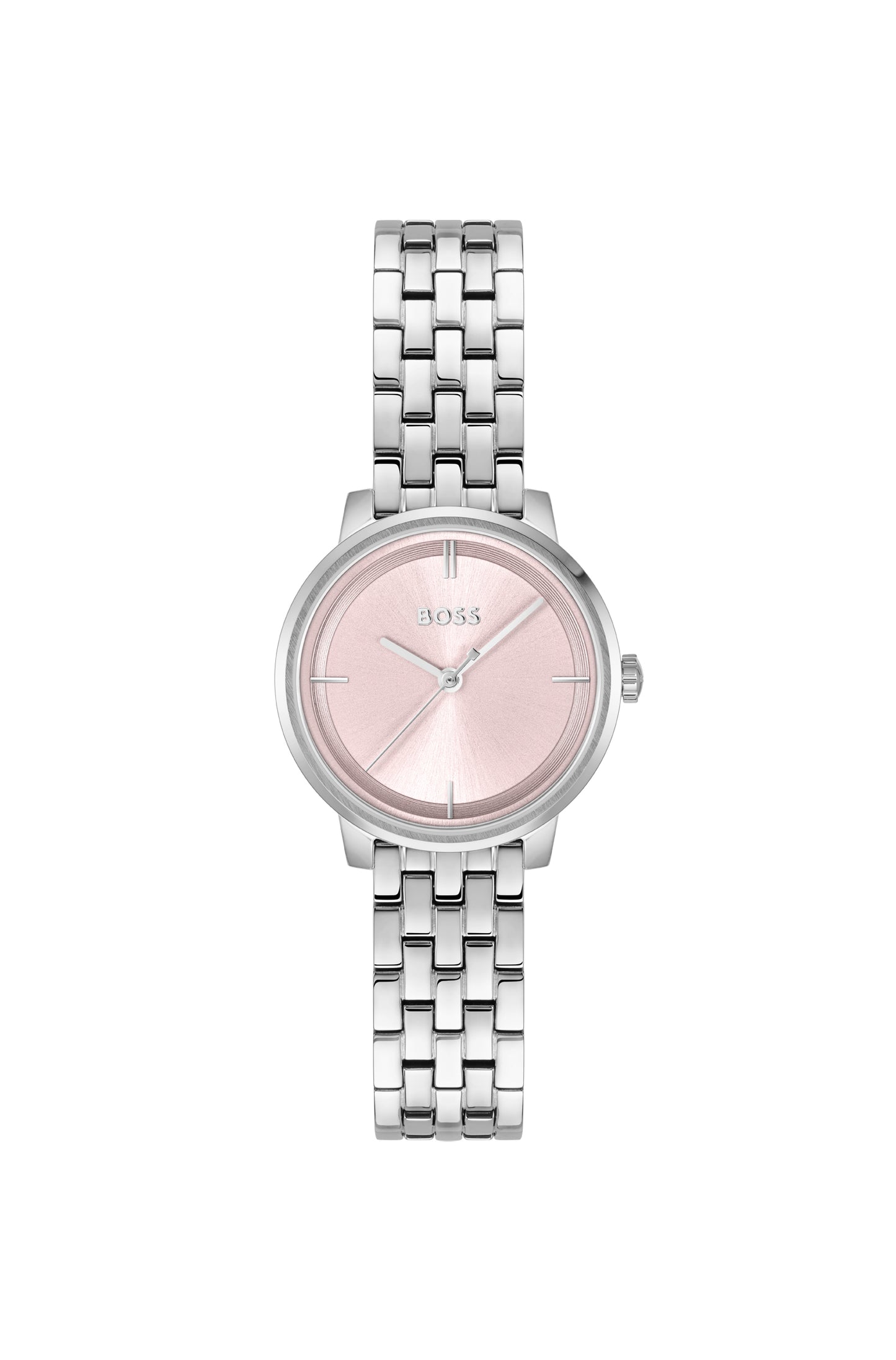 Hugo Boss Ladies Steel Bracelet Watch with Pink Dial