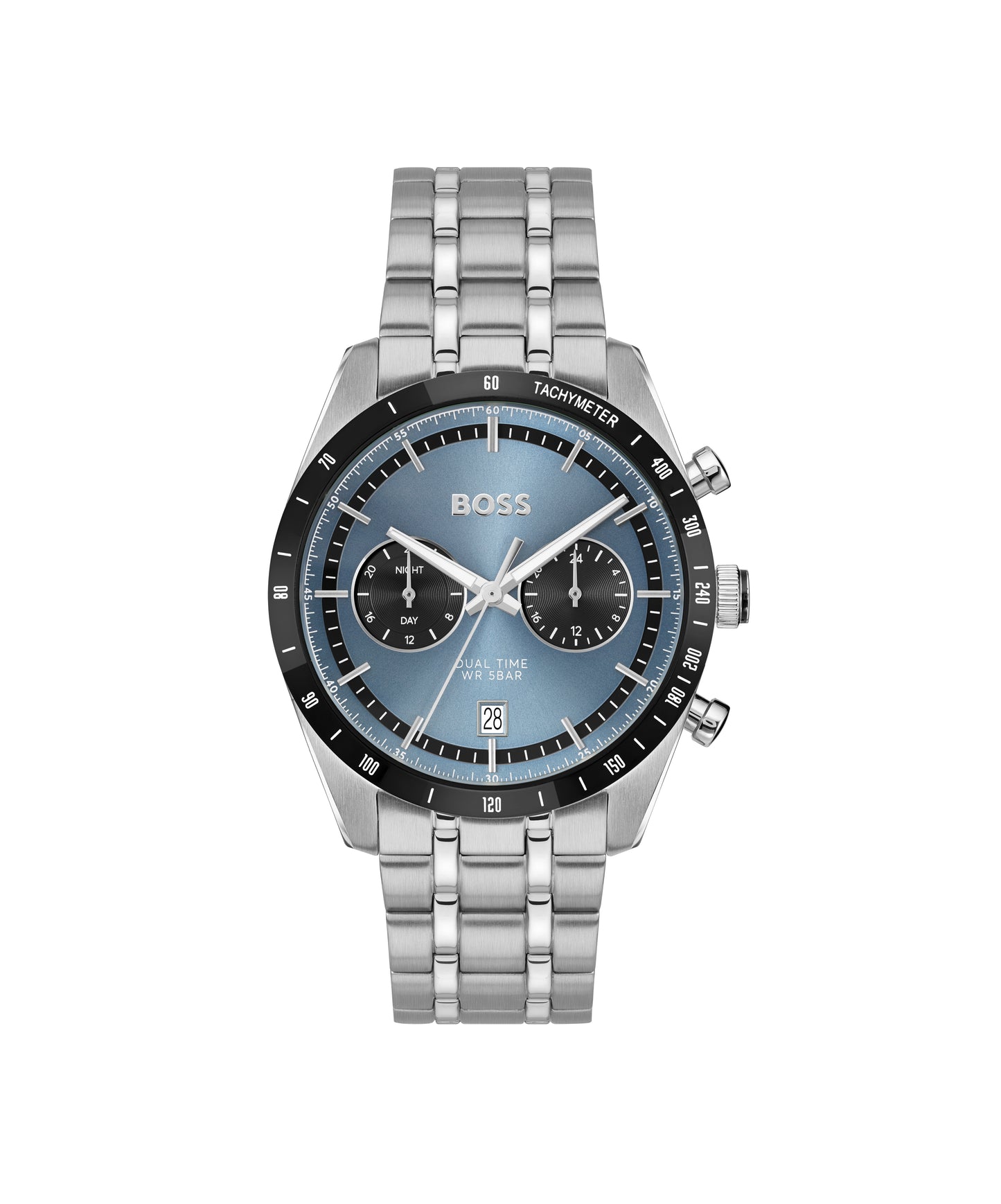 Boss Gents Steel Dual Time Watch
