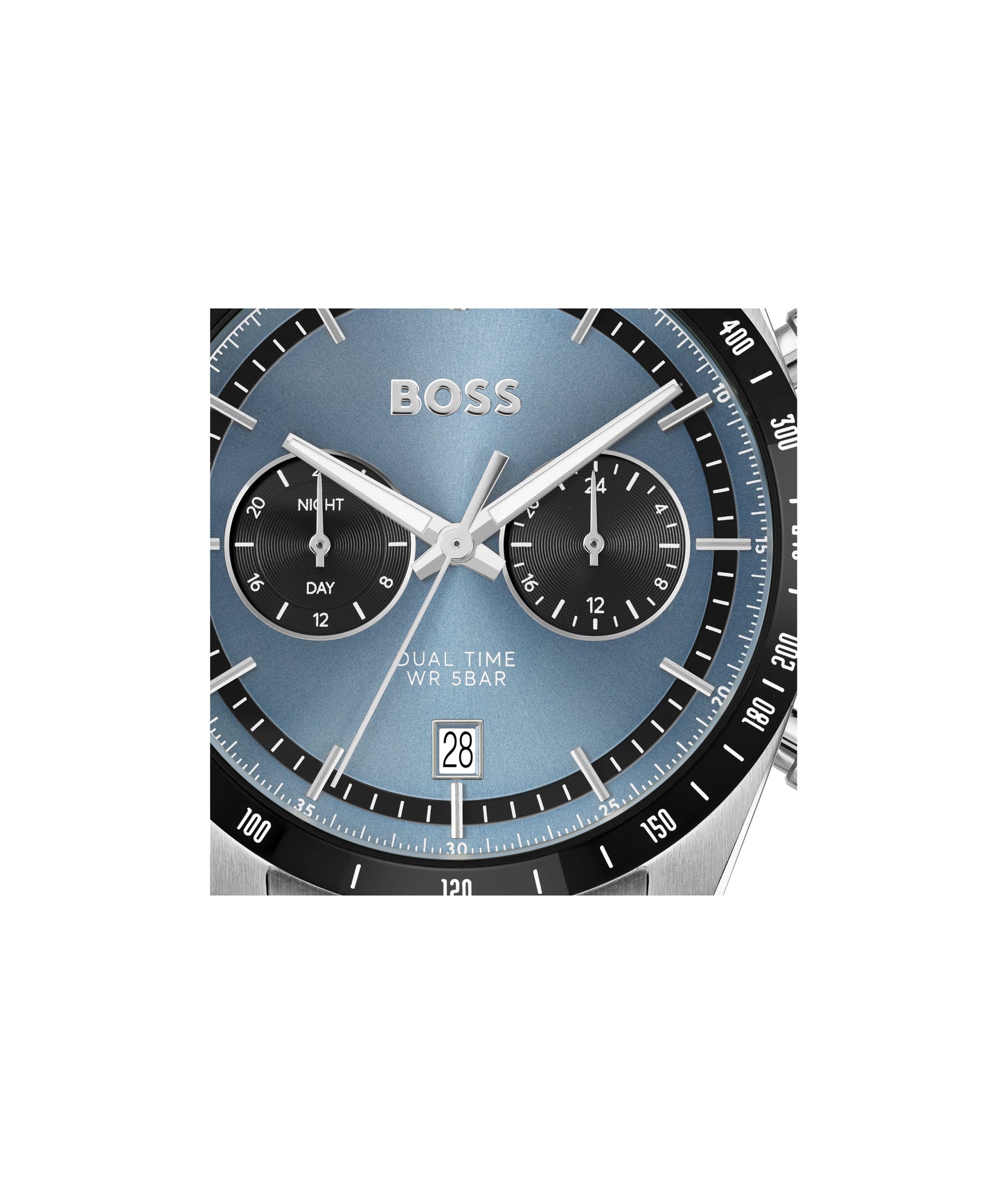 Boss Gents Steel Dual Time Watch
