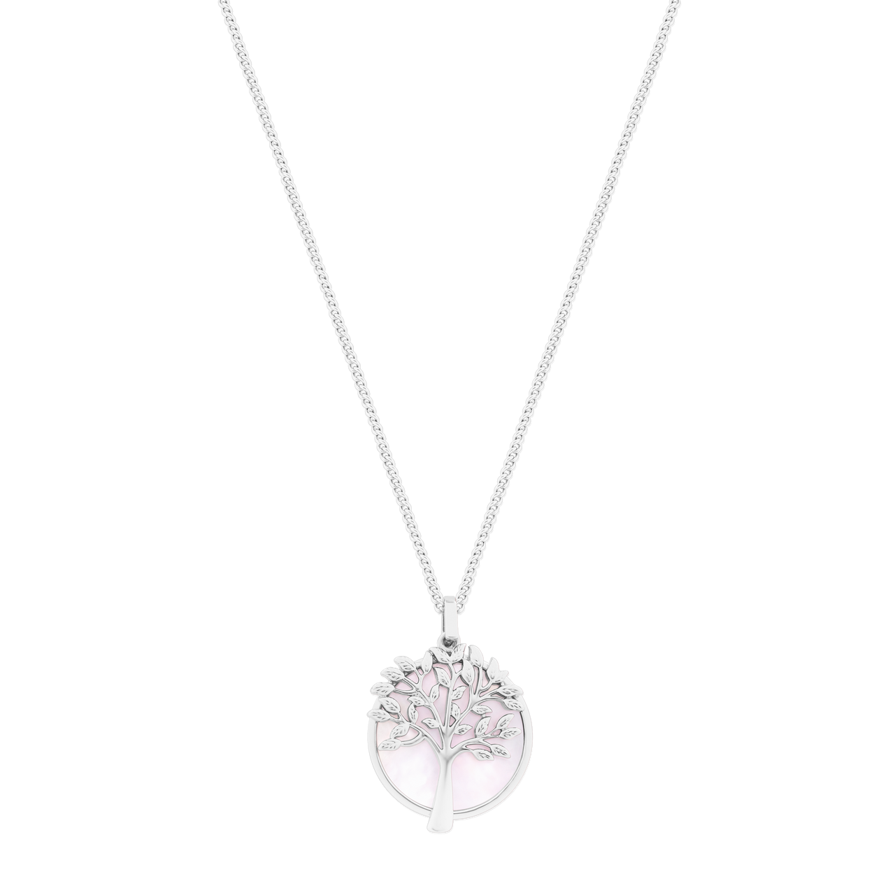 TREE OF LIFE & MOTHER OF PEARL MOON SILVER PENDANT