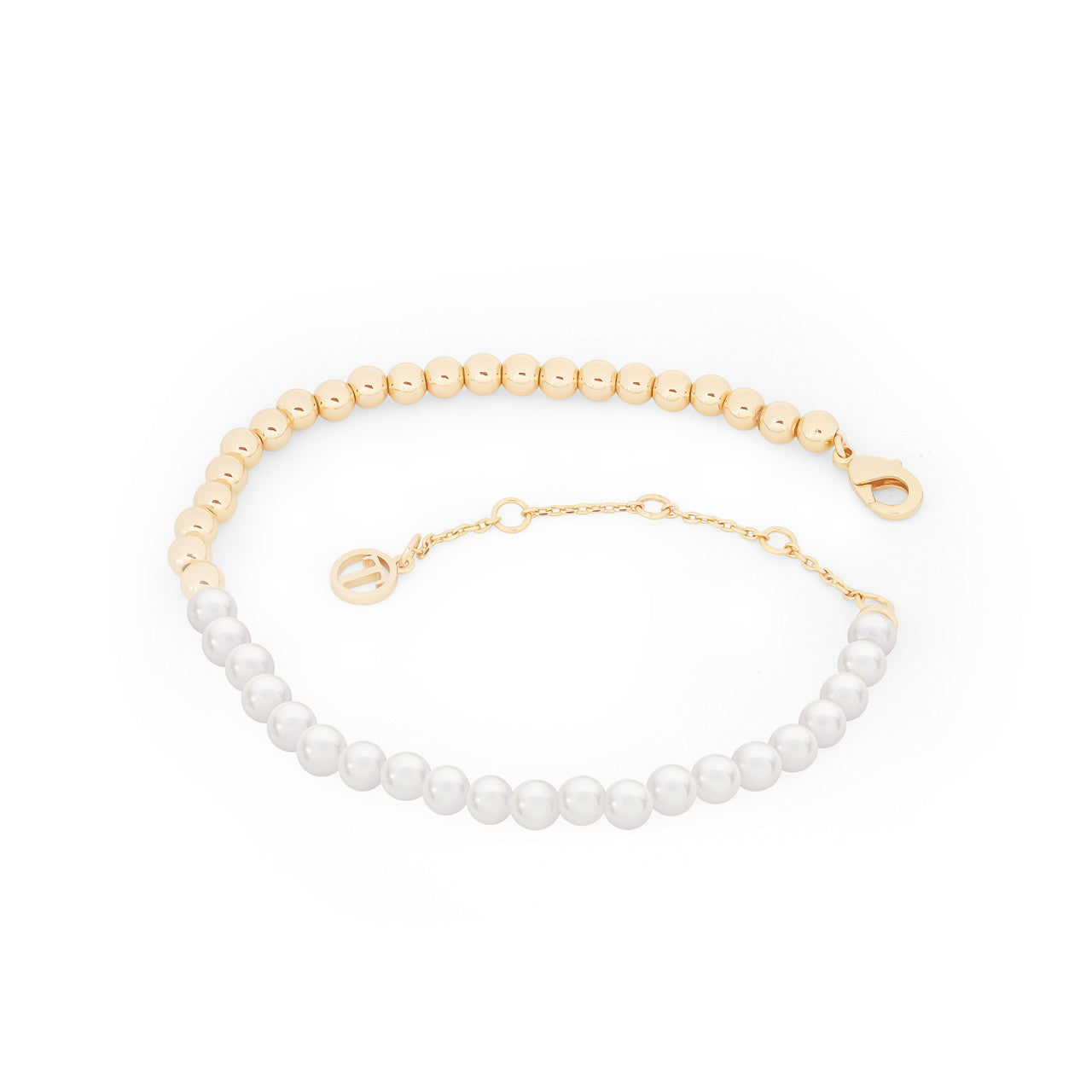 TC PEARL & GOLD BEAD BRACELET