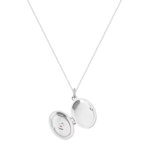 Tipperary Silver Heart Locket & Chain