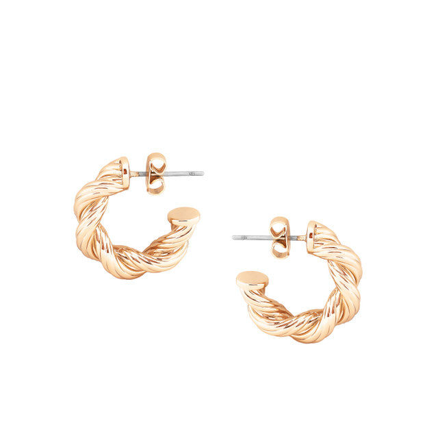 ROPE TWIST EARRINGS - GOLD