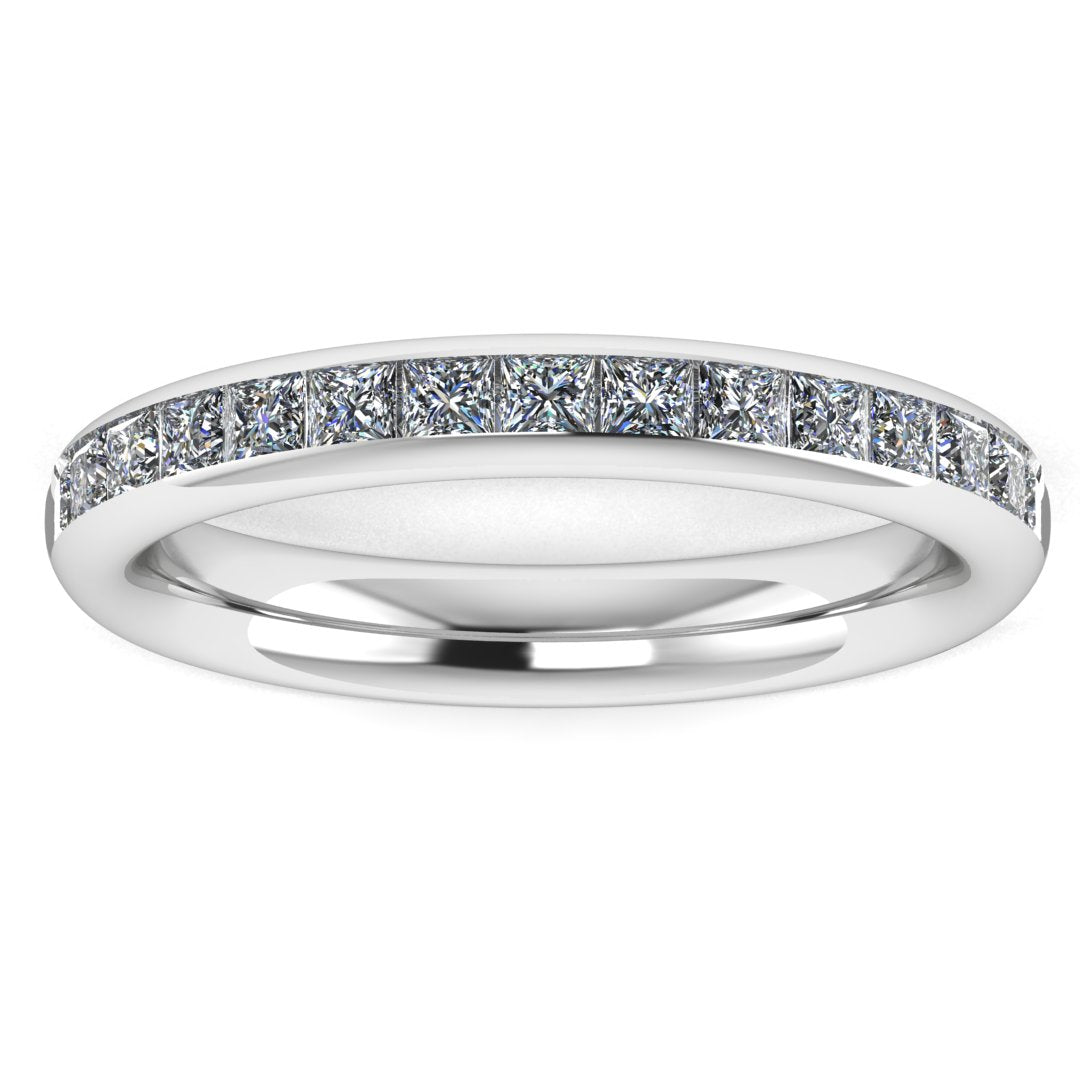 Princess Cut Channel Set Diamond Band