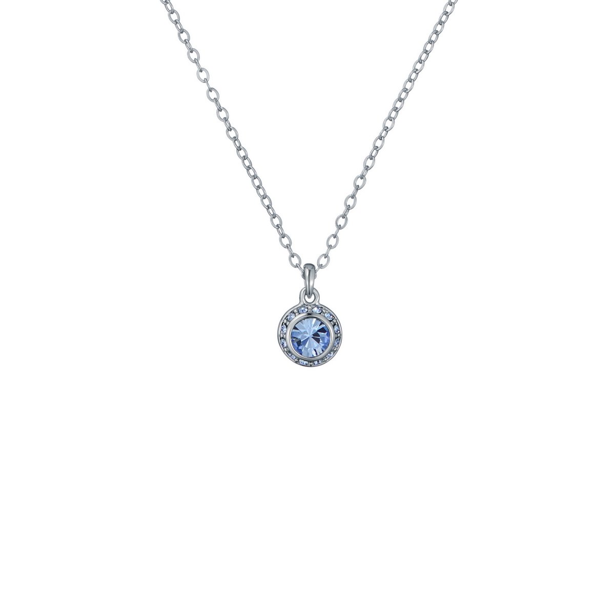 TED BAKER SOLTELL Sparkle Crystal Pendant Necklace Silver/Blue