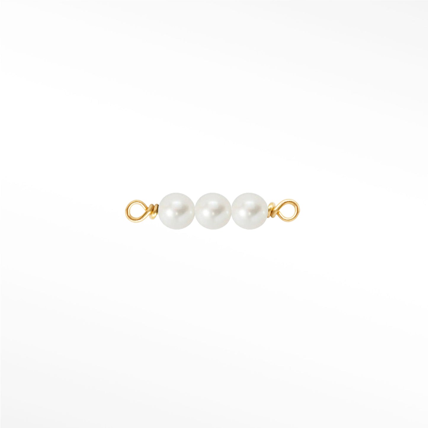 Rock Candy Natural Gemstone Connectors. Gold Filled Pearl