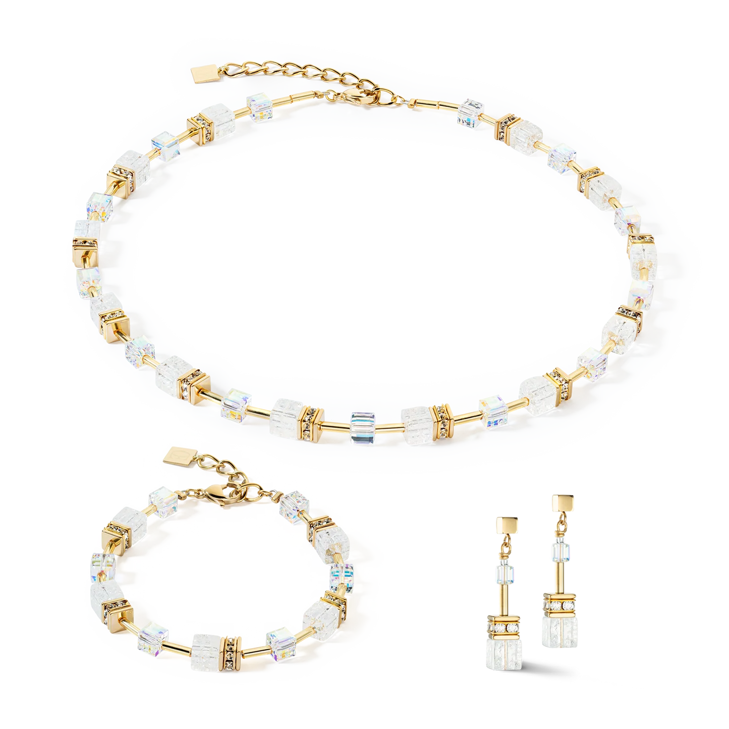 GeoCUBE® Iconic Nature bracelet gold white