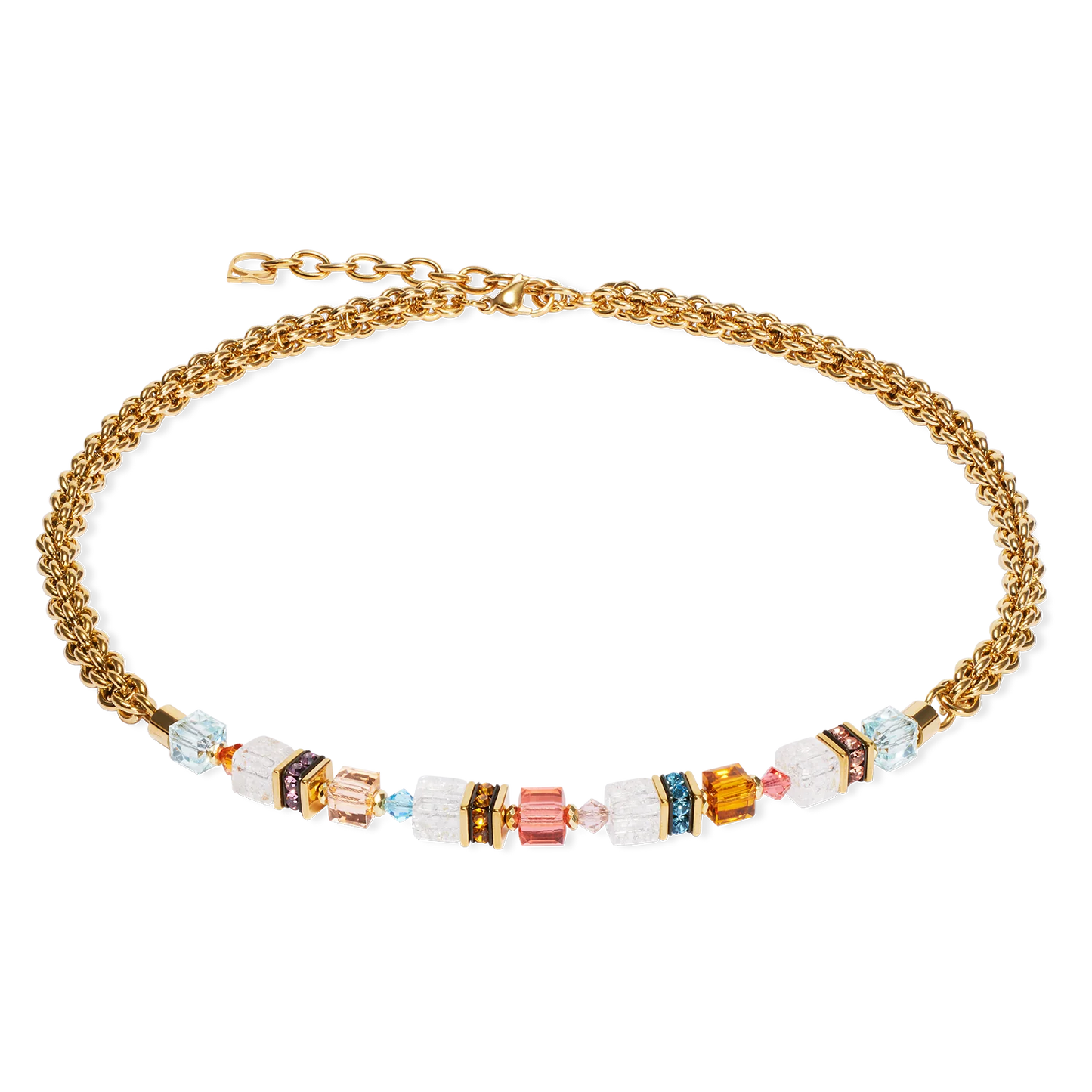 GeoCUBE® Fusion Summer necklace gold-sunset