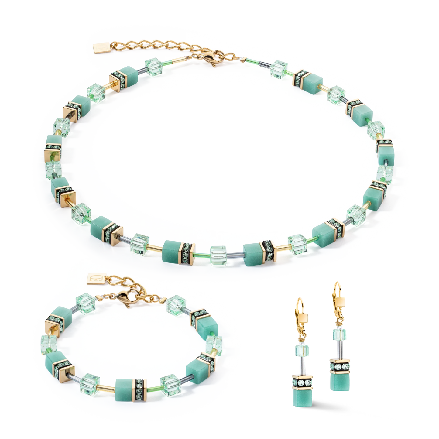 GeoCUBE® Iconic MonoGold bracelet green