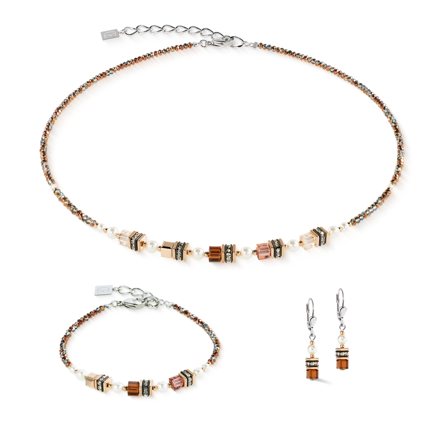 Sparkling Princess necklace Mocha Mousse