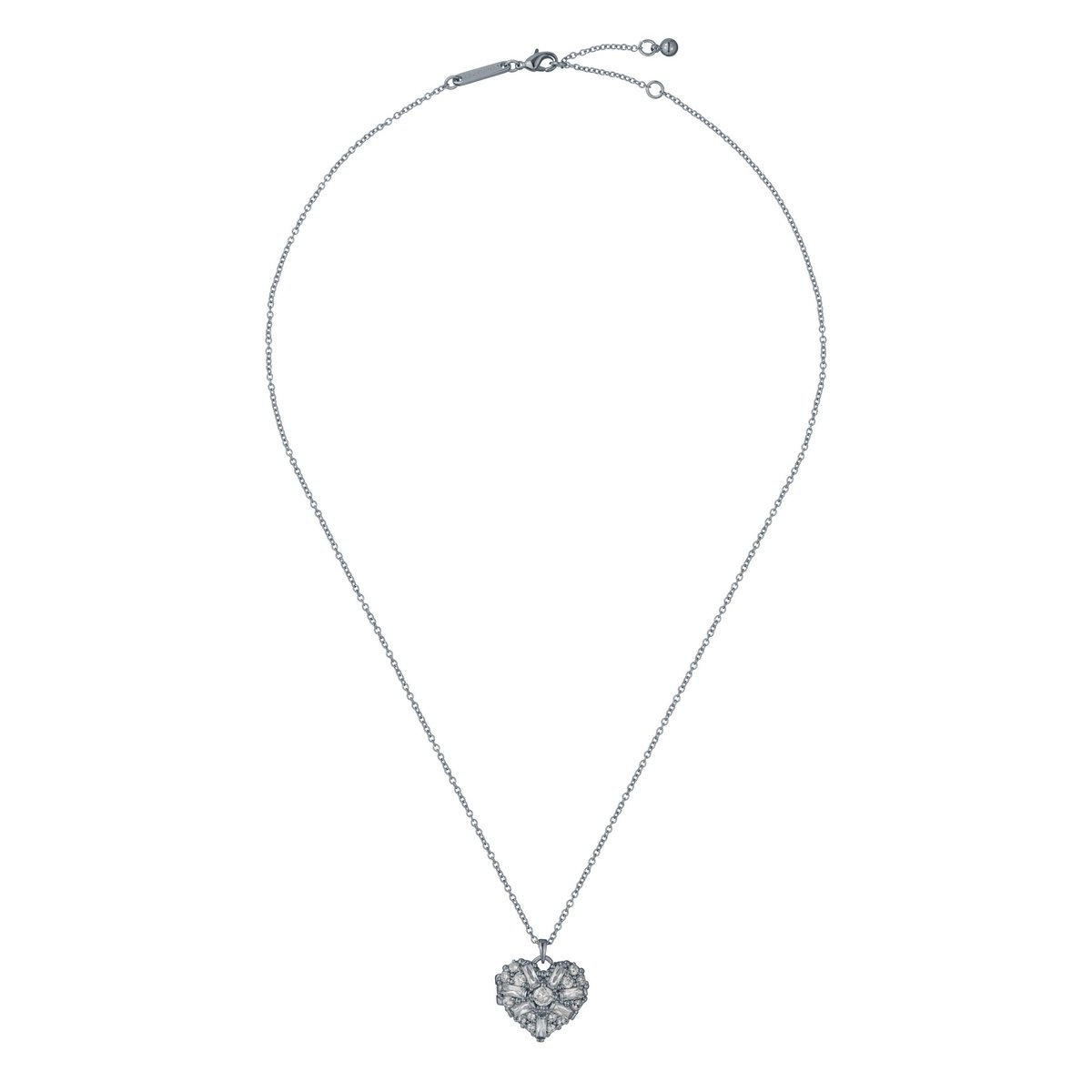 TED BAKER CHERISH: Crystal Cluster Heart Locket Pendant Necklace