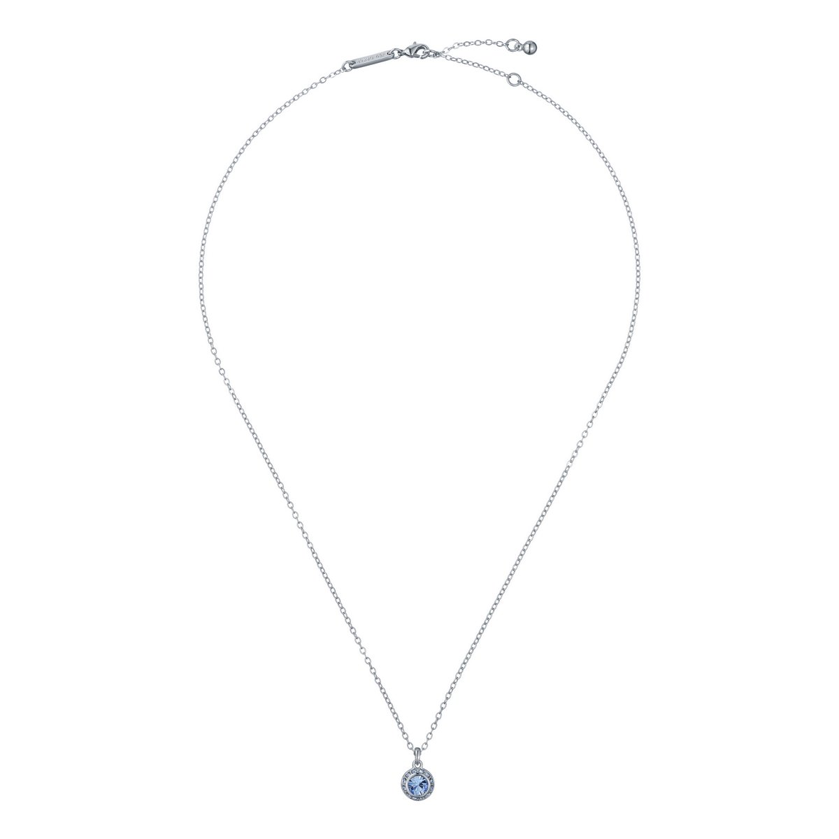 TED BAKER SOLTELL Sparkle Crystal Pendant Necklace Silver/Blue