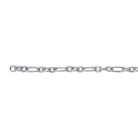 Long & Short link Sterling Silver Bracelet 21 cm