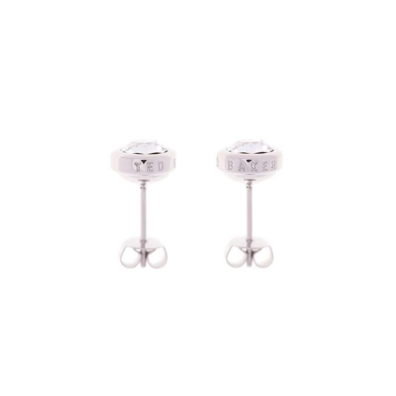 TED BAKER-CRYSTAL STUD EARRING SILVER