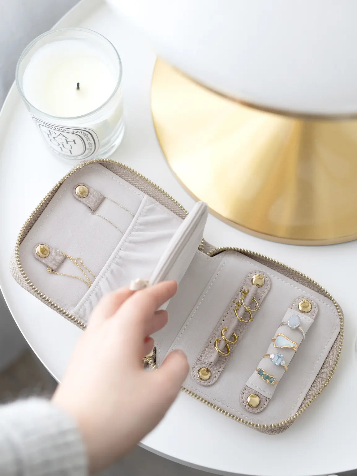Stackers Taupe Jewellery Roll