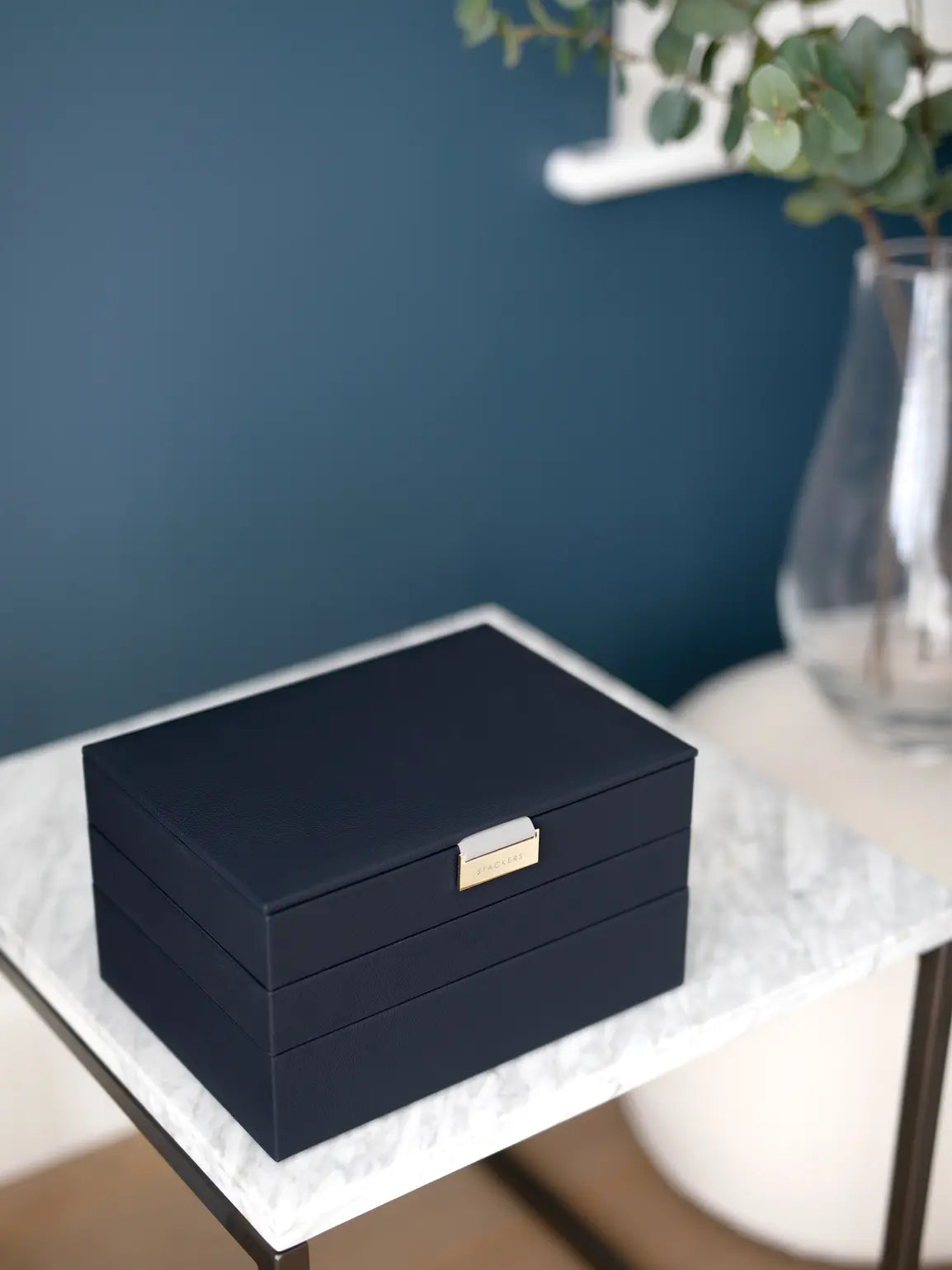 Classic Jewellery Box - Navy Blue