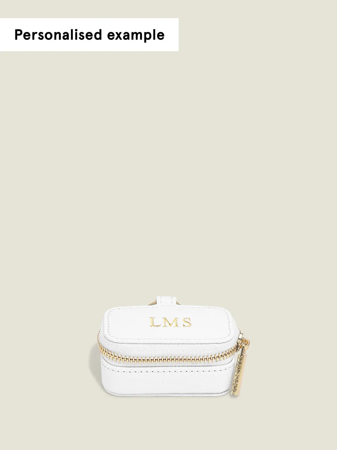 White Pebble Ring Box For Collars