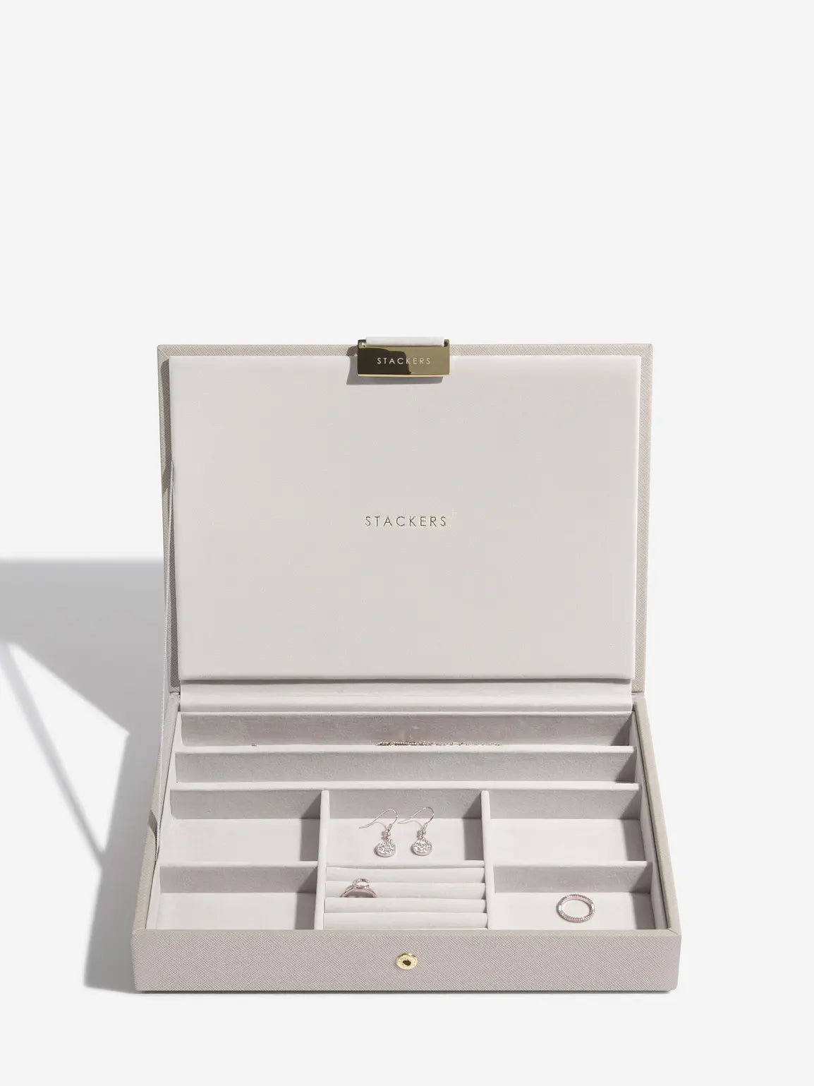 Woven Classic Jewellery Box - Taupe