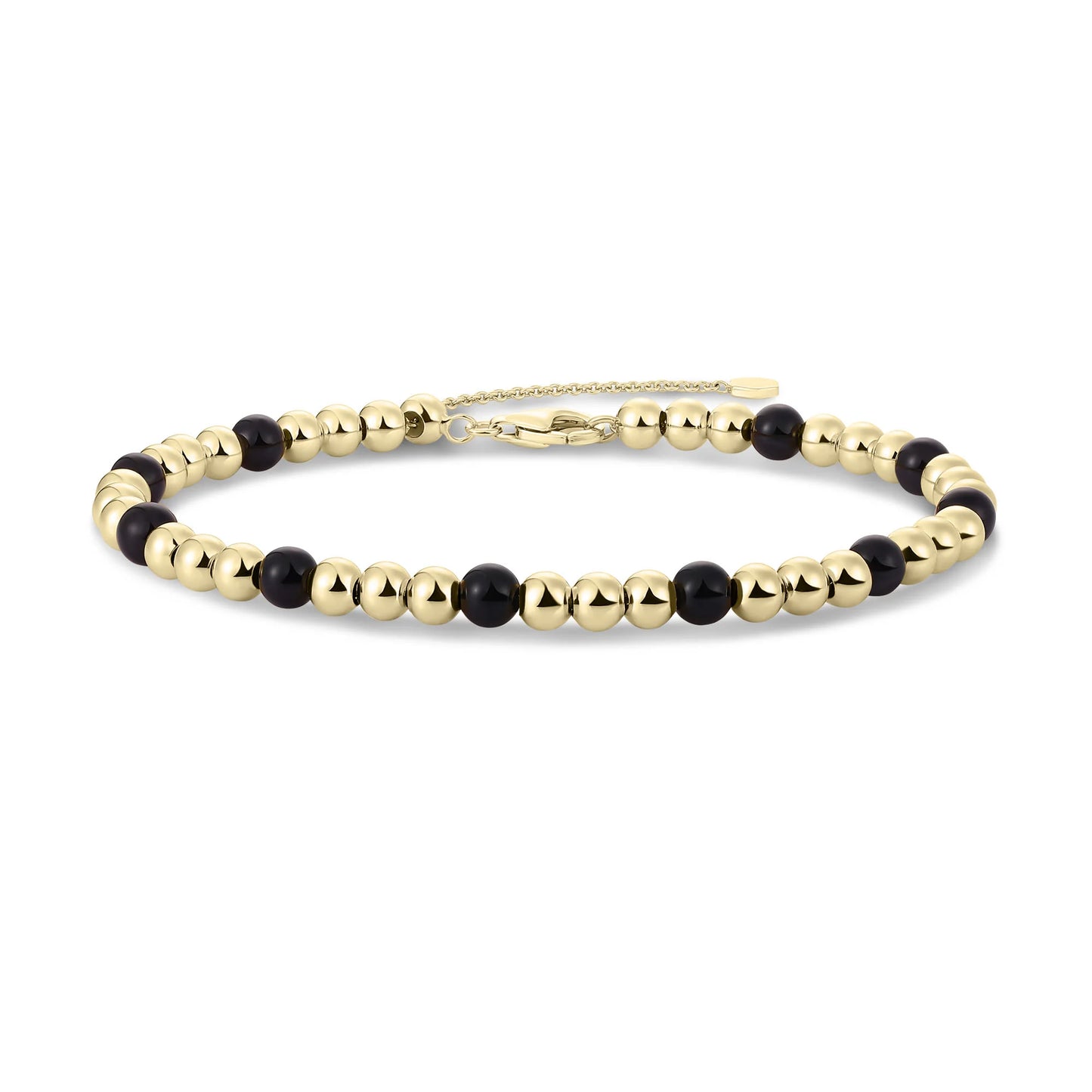 Gisser Gold and Black Beaded Chain Bracelet