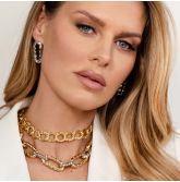 Diva single mesh earring - reflective texture