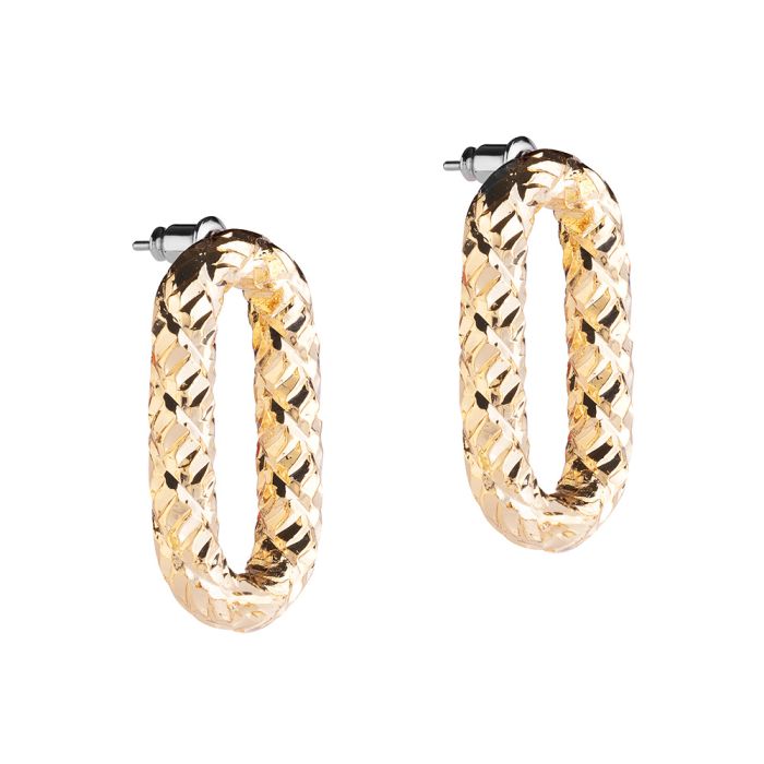 Diva single mesh earring-reflective texture