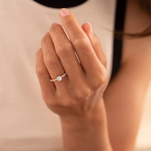 Gold Brilliant Cz Ring