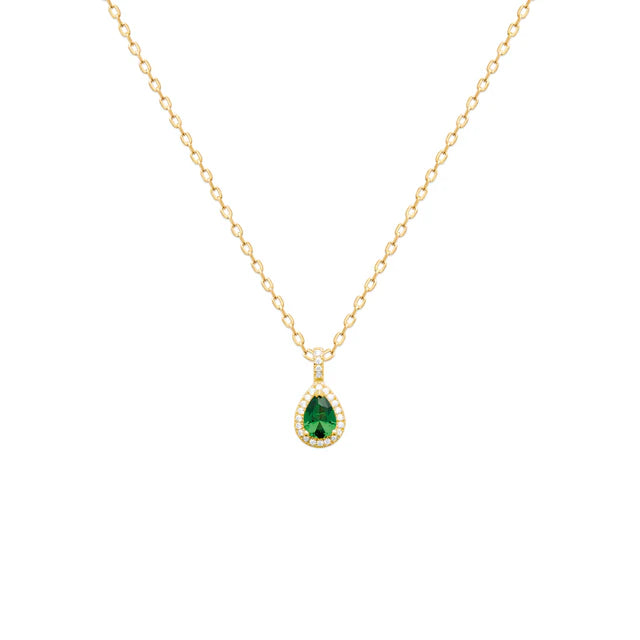 Burren 'Blue Jeans' Emerald Green Pendant Necklace