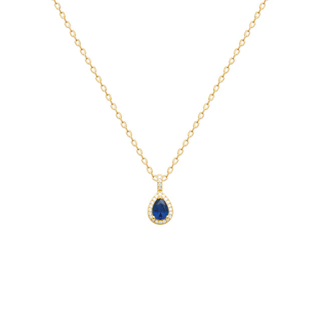Burren 'Blue Jeans' Sapphire Blue Pendant Necklace
