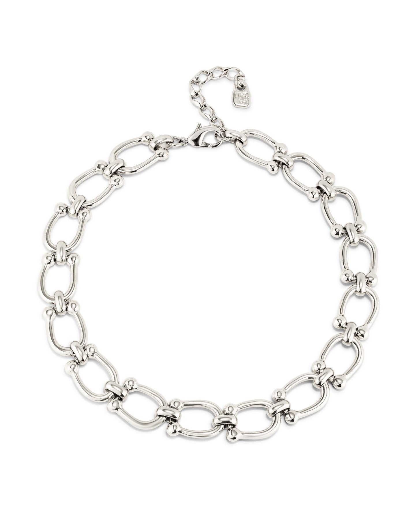 Silver U Link Collarette Necklace