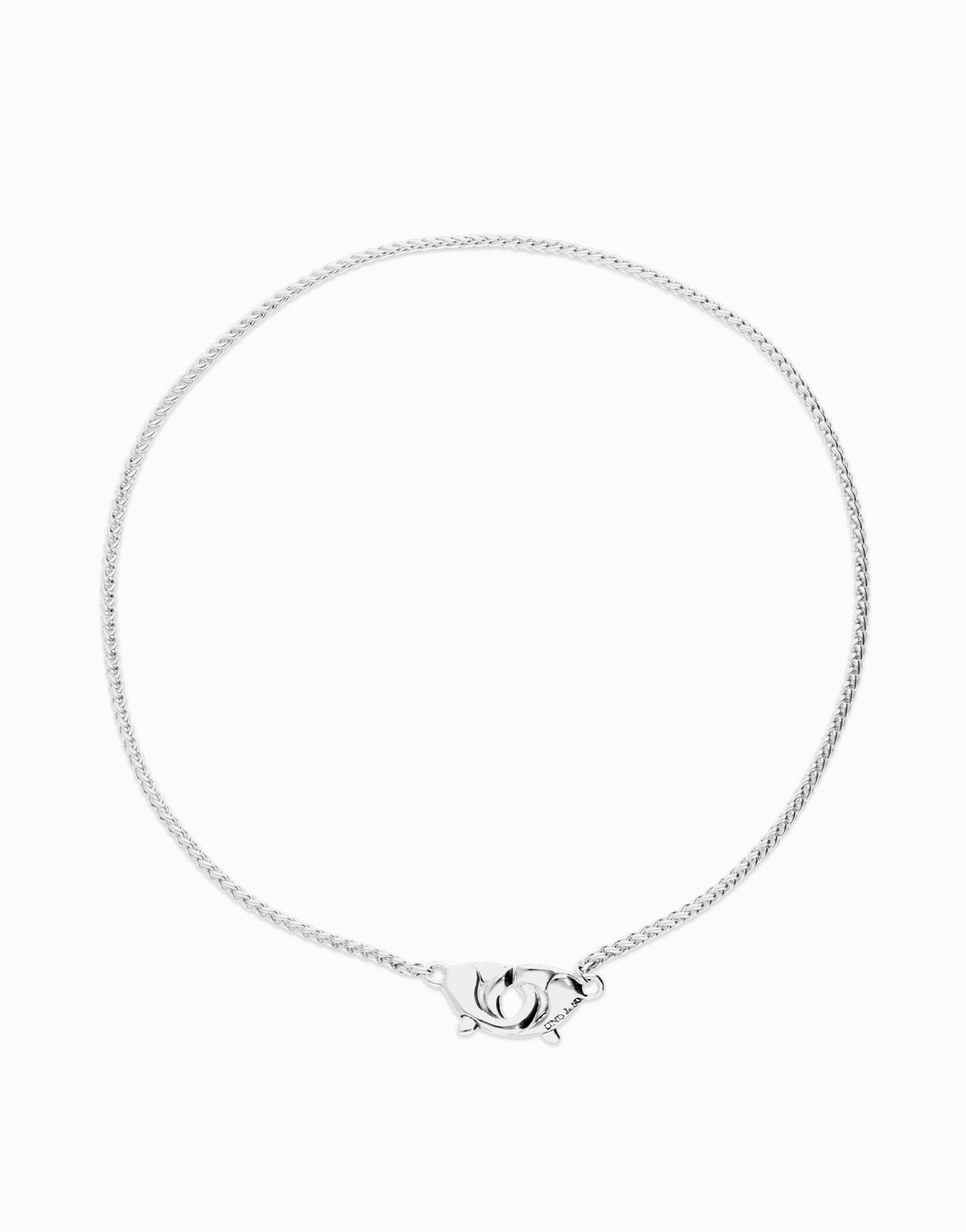 Necklace with intertwined carabiner