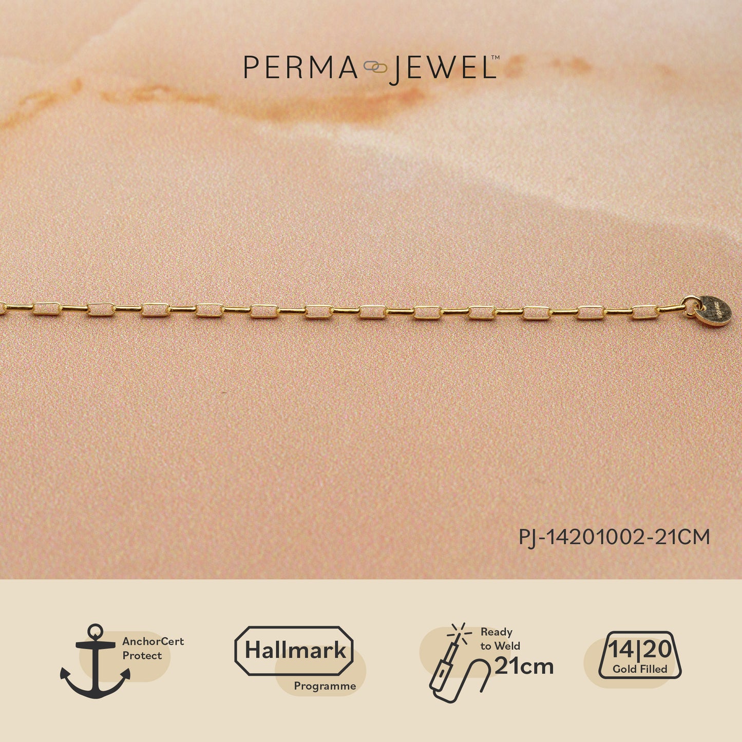 Yellow Gold Elongated Oval Rolo Bracelet