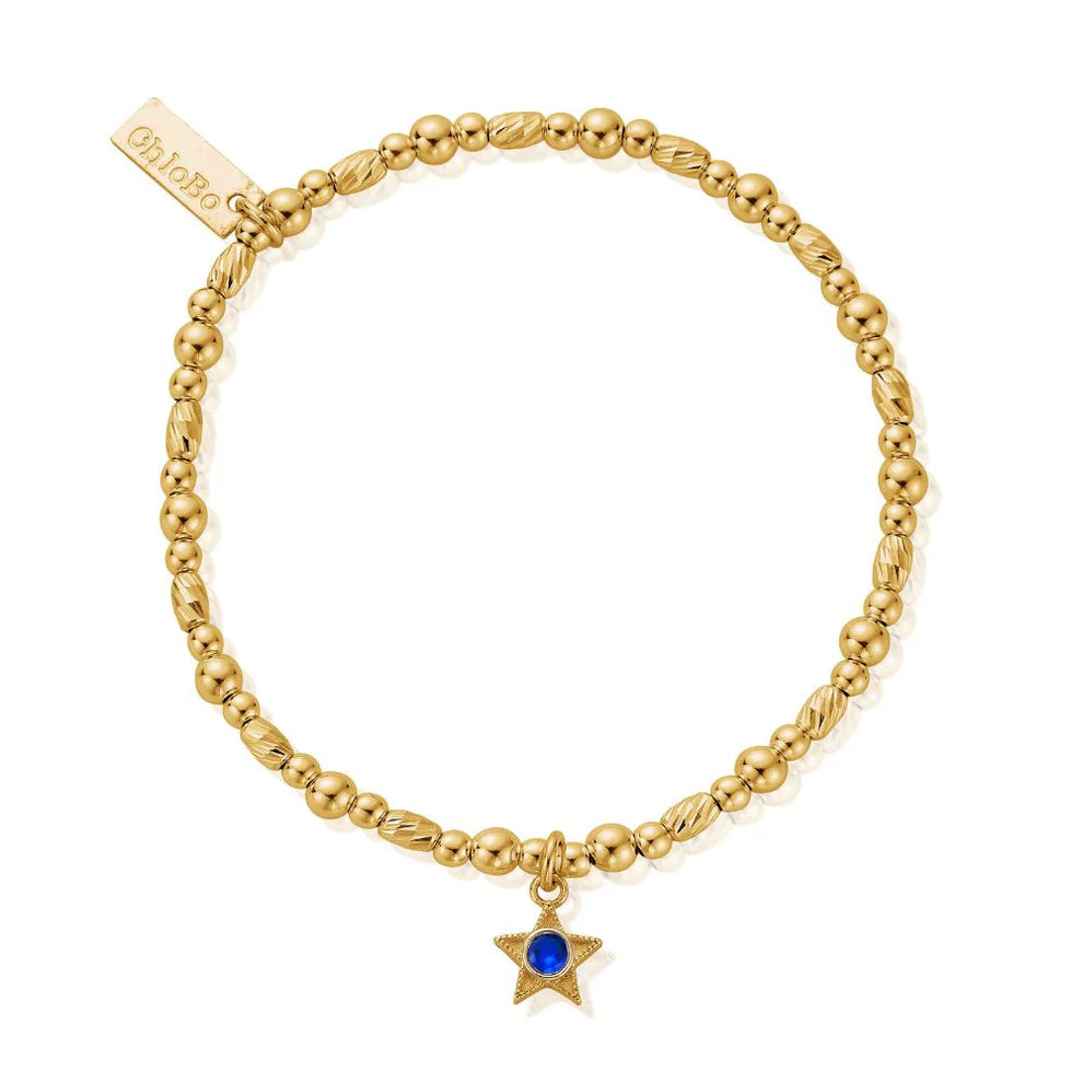 Gold September Birthstone Bracelet