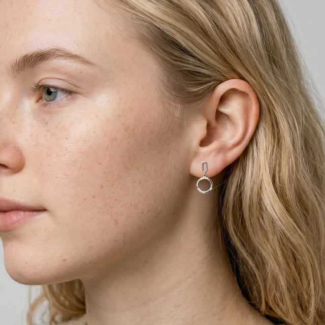 GEORGINI ALCHEMY AXIS EARRINGS SILVER