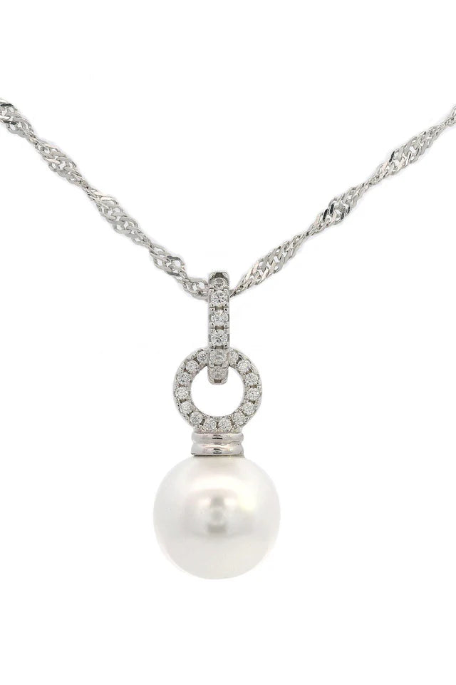 ADAGIO PEARL DUO PENDANT SILVER