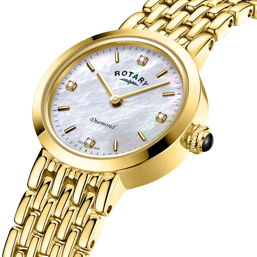 Rotary Heritage Diamond Gold Ladies Watch