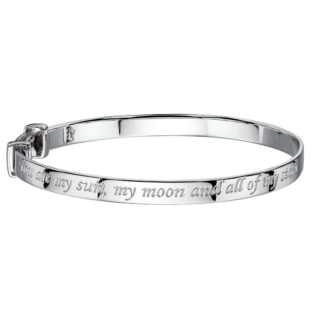 Luna – Sun and Moon Christening Bangle