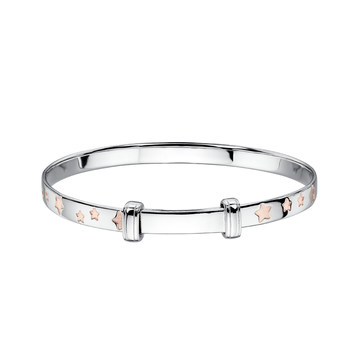 Jessica Rose Gold Star Christening Bangle