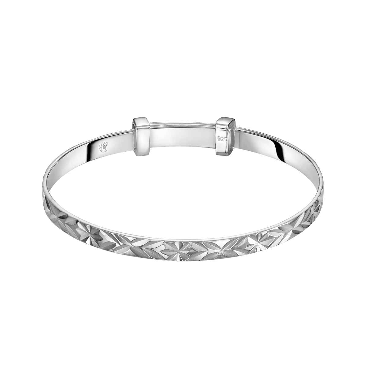 Maeve Diamond Cut Pattern Bangle