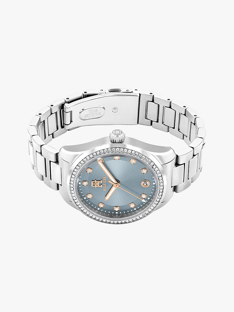 Hilfiger Ladies Monogram Dial Bracelet Watch