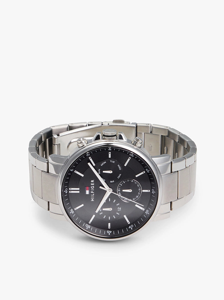 Tommy Hilfiger Rocky Silver and Black Men's Watch