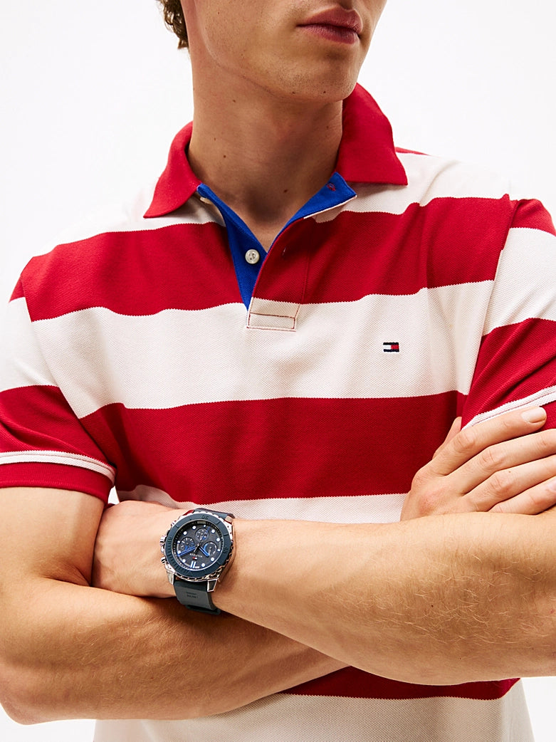 Blue Silicone Bezel Sub-Counter Watch