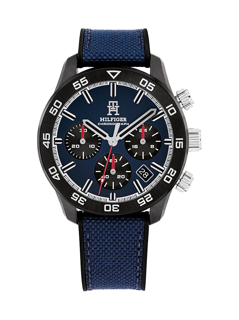 Hilfiger Monogram Navy Chronograph Watch