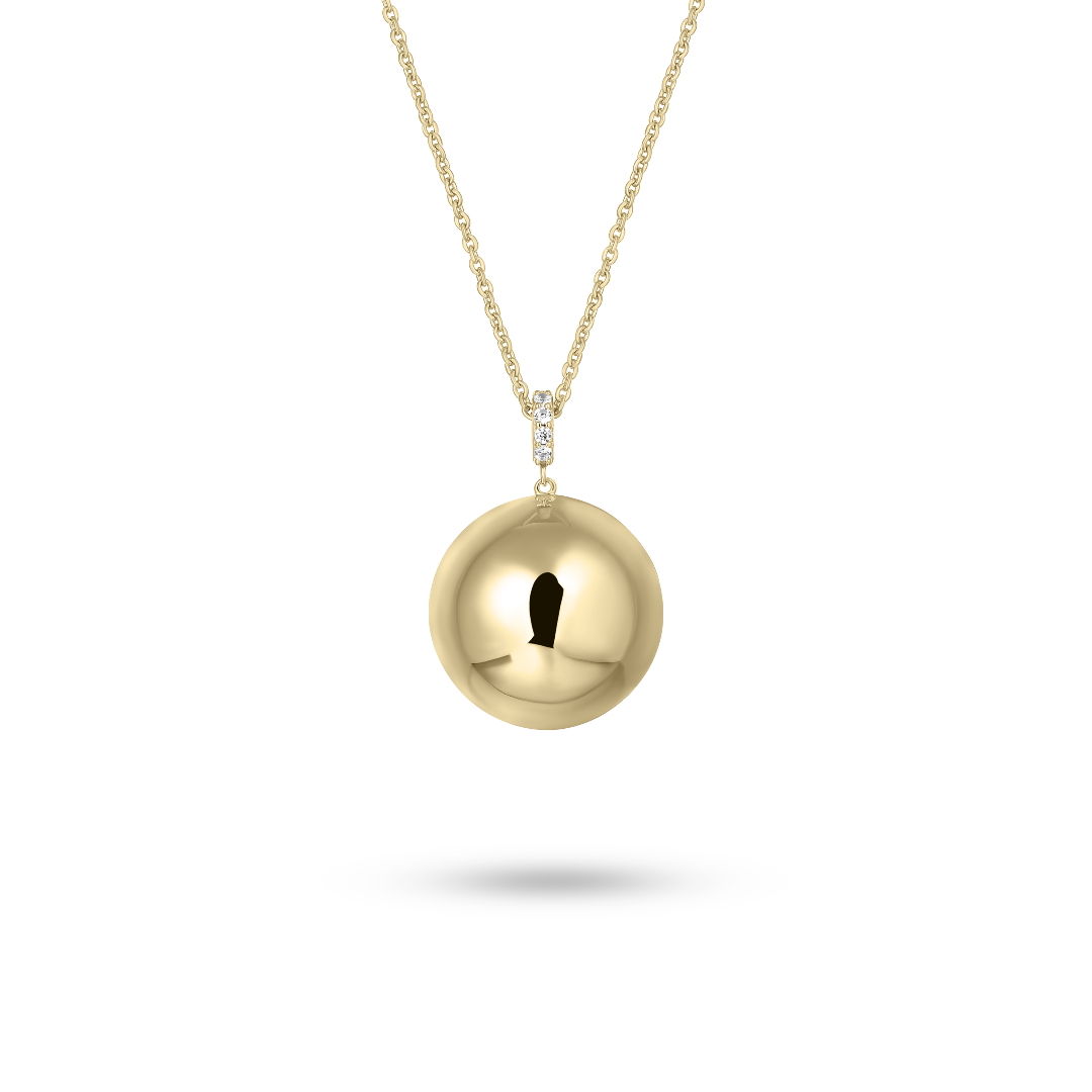 Gisser 'Modern Icon' Gold Large Bead Necklace