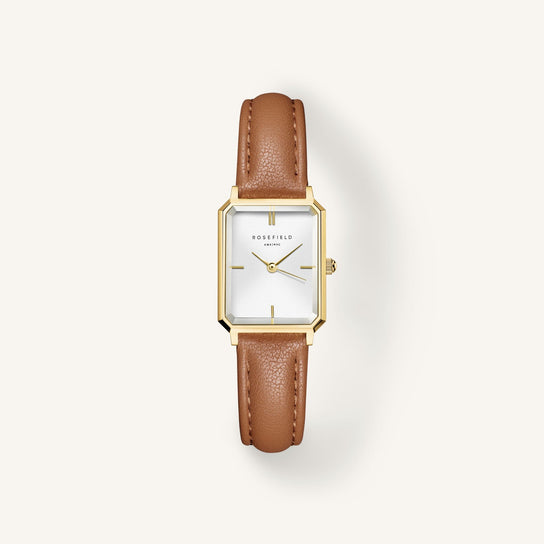 Rosefield Watch Octagon XS Camel Leather