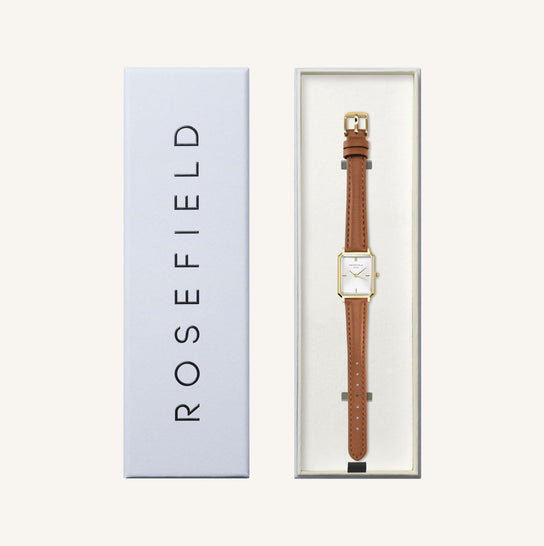 Rosefield Watch Octagon XS Camel Leather