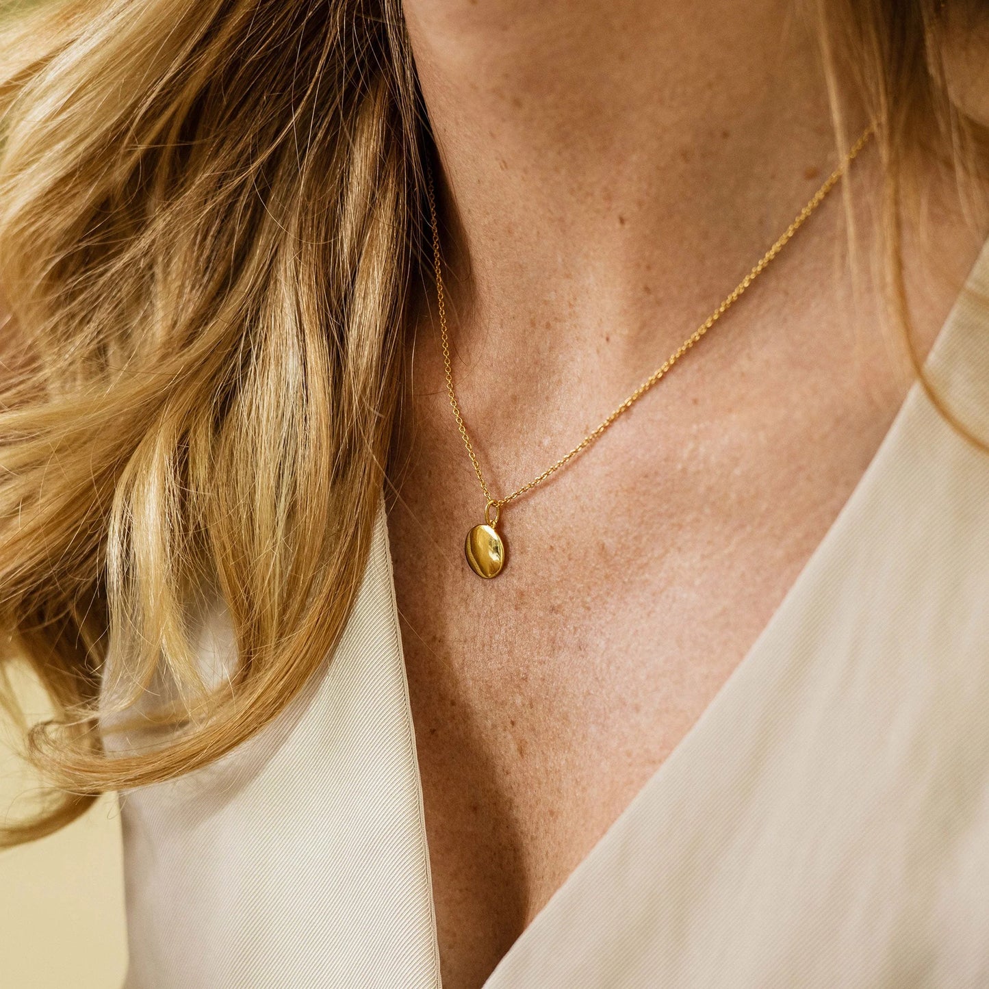 Gold Plated Mini Coin Pendant